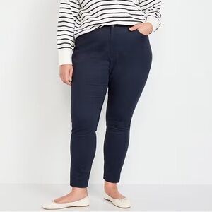 NWT Old Navy Dark Blue High-Waisted Uniform Skinny Pants 20